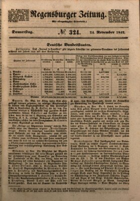 Regensburger Zeitung Donnerstag 24. November 1842