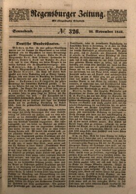 Regensburger Zeitung Samstag 26. November 1842