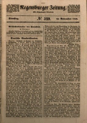 Regensburger Zeitung Dienstag 29. November 1842