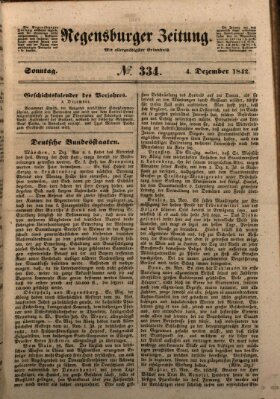 Regensburger Zeitung Sonntag 4. Dezember 1842