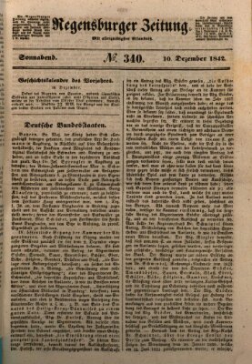 Regensburger Zeitung Samstag 10. Dezember 1842