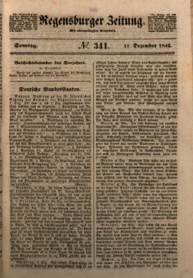 Regensburger Zeitung Sonntag 11. Dezember 1842