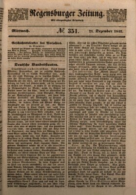 Regensburger Zeitung Mittwoch 21. Dezember 1842