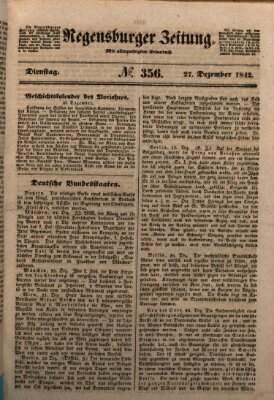 Regensburger Zeitung Dienstag 27. Dezember 1842