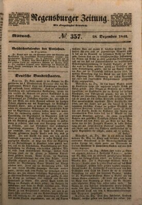 Regensburger Zeitung Mittwoch 28. Dezember 1842