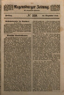 Regensburger Zeitung Freitag 30. Dezember 1842