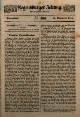 Regensburger Zeitung Samstag 31. Dezember 1842