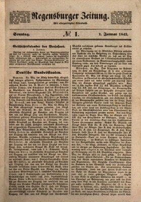 Regensburger Zeitung Sonntag 1. Januar 1843