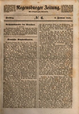 Regensburger Zeitung Freitag 6. Januar 1843