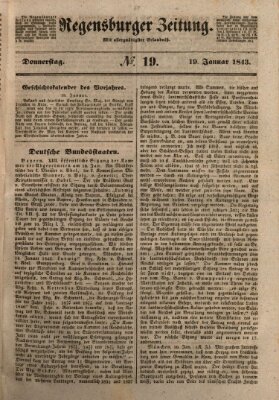 Regensburger Zeitung Donnerstag 19. Januar 1843