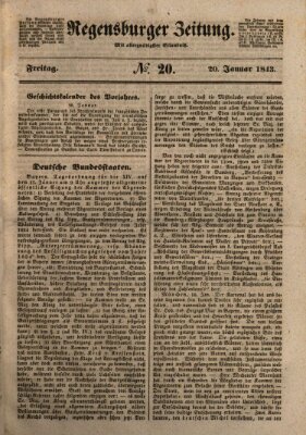 Regensburger Zeitung Freitag 20. Januar 1843