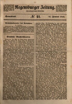 Regensburger Zeitung Samstag 21. Januar 1843