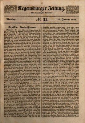 Regensburger Zeitung Montag 23. Januar 1843