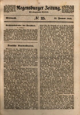 Regensburger Zeitung Mittwoch 25. Januar 1843