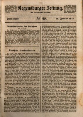 Regensburger Zeitung Samstag 28. Januar 1843