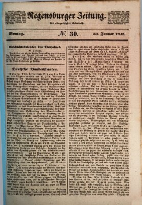 Regensburger Zeitung Montag 30. Januar 1843