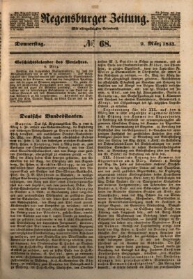 Regensburger Zeitung Donnerstag 9. März 1843