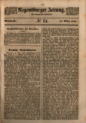 Regensburger Zeitung Mittwoch 15. März 1843