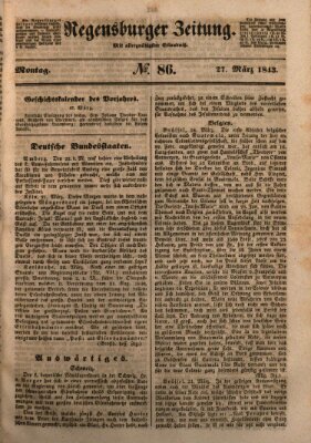 Regensburger Zeitung Montag 27. März 1843