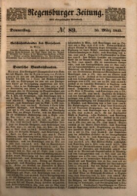 Regensburger Zeitung Donnerstag 30. März 1843