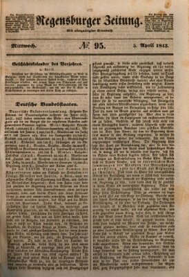 Regensburger Zeitung Mittwoch 5. April 1843