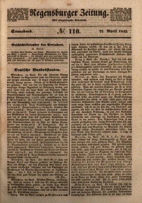 Regensburger Zeitung Samstag 22. April 1843