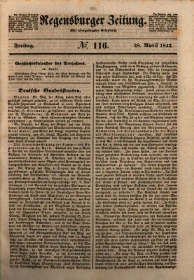 Regensburger Zeitung Freitag 28. April 1843