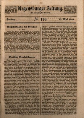 Regensburger Zeitung Freitag 12. Mai 1843