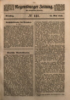 Regensburger Zeitung Dienstag 23. Mai 1843