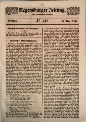 Regensburger Zeitung Montag 29. Mai 1843