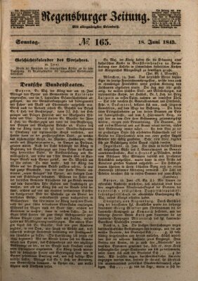 Regensburger Zeitung Sonntag 18. Juni 1843