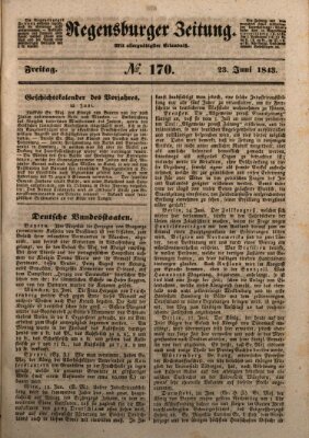 Regensburger Zeitung Freitag 23. Juni 1843