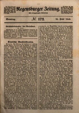 Regensburger Zeitung Sonntag 25. Juni 1843