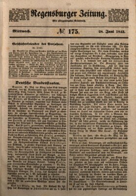 Regensburger Zeitung Mittwoch 28. Juni 1843