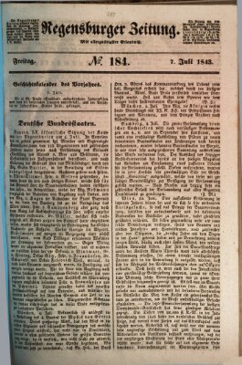 Regensburger Zeitung Freitag 7. Juli 1843