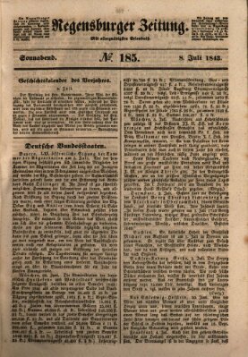 Regensburger Zeitung Samstag 8. Juli 1843