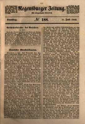 Regensburger Zeitung Dienstag 11. Juli 1843