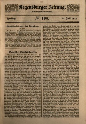 Regensburger Zeitung Freitag 21. Juli 1843