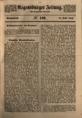 Regensburger Zeitung Samstag 22. Juli 1843