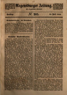 Regensburger Zeitung Freitag 28. Juli 1843