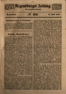 Regensburger Zeitung Samstag 29. Juli 1843