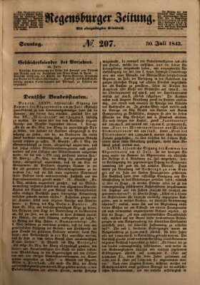 Regensburger Zeitung Sonntag 30. Juli 1843