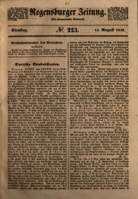 Regensburger Zeitung Dienstag 15. August 1843