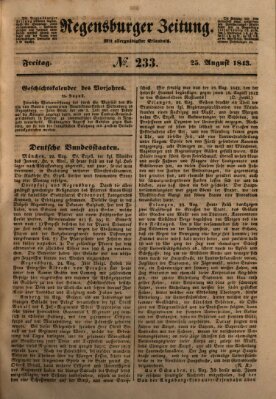 Regensburger Zeitung Freitag 25. August 1843