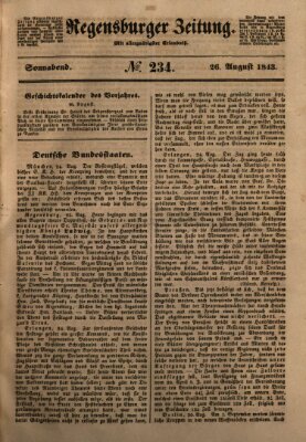 Regensburger Zeitung Samstag 26. August 1843