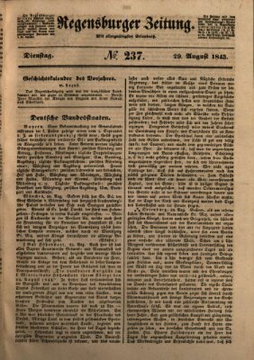 Regensburger Zeitung Dienstag 29. August 1843