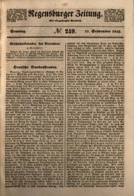 Regensburger Zeitung Sonntag 10. September 1843