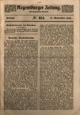 Regensburger Zeitung Freitag 15. September 1843