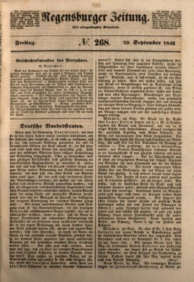 Regensburger Zeitung Freitag 29. September 1843