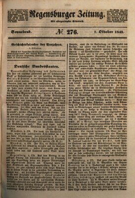 Regensburger Zeitung Samstag 7. Oktober 1843